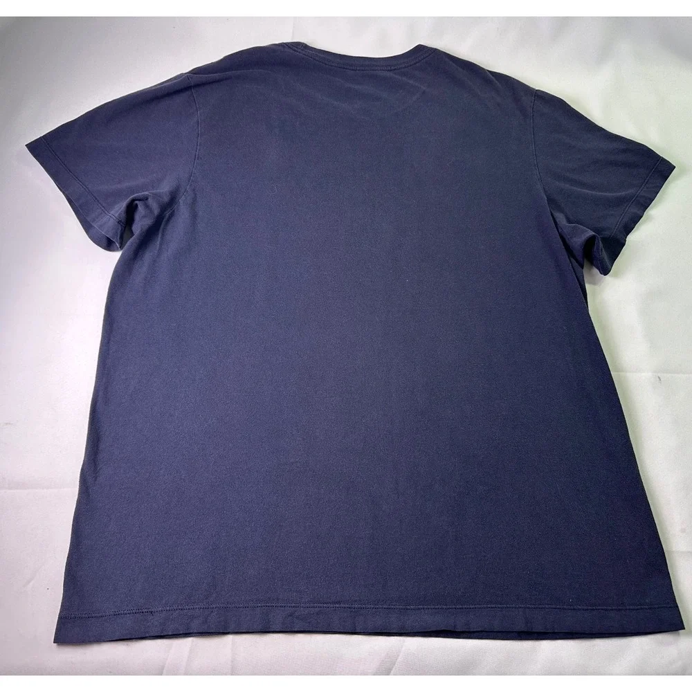 Nike Sportswear Swoosh Graphic T-Shirt Navy Blue Essential Athletic Gym Mens‎ XL